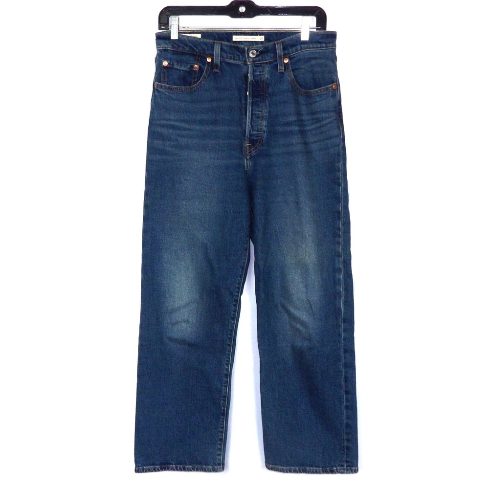 Levi's Premium Denim Stretch Ribcage Straight Ankle Button Fly Jeans Women's 29